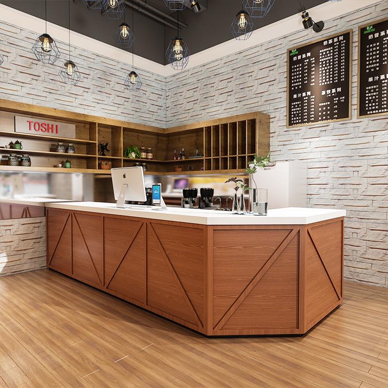 工业古002风咖公啡复厅酒吧转角水吧台奶店蛋糕店收茶银台司茶水