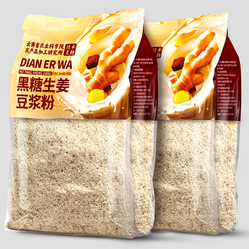 黑糖生姜豆浆粉甜豆乳早餐