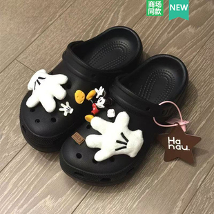 适配Crocs/Cross配件洞洞鞋配饰鞋花鞋扣装饰扣  卡通米奇手套