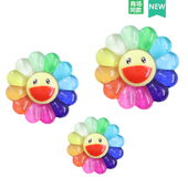 洞洞鞋 配饰鞋 花卡通搞怪七彩太阳花装 适配Crocs 饰扣鞋 扣配件