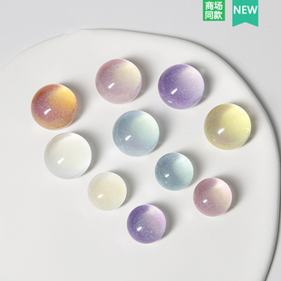 Cross配件洞洞鞋 饰扣 配饰鞋 扣装 星空感闪粉半圆 花鞋 适配Crocs