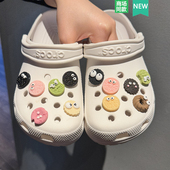 配饰鞋 花diy可拆卸趣味大眼饼干套装 装 适配Crocs洞洞鞋 饰扣鞋 扣