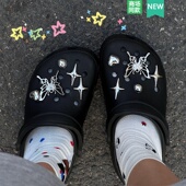 Cross配件洞洞鞋 饰扣 配饰鞋 适配Crocs 花鞋 扣装 电镀蝴蝶爱心套装