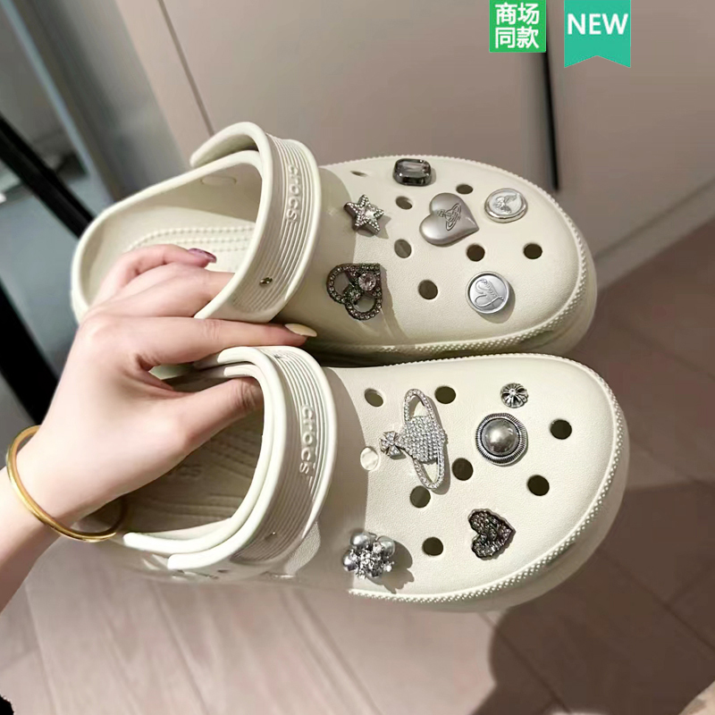 适配Crocs洞洞鞋配饰鞋扣DIY失落土星鞋花西太后装饰扣 配件卡扣