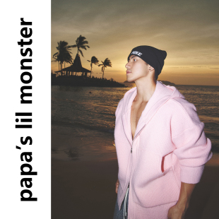 PAPASLILMONSTER【原创】美式休闲毛衣连帽拉链针织开衫外套男