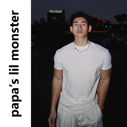 PAPASLILMONSTER美式Clean-fit简约短袖T恤轻奢运动质感打底衫