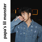 潮牌宽松工装 lil 棉夹克 水洗牛仔外套做旧美式 春秋季 monster 新款