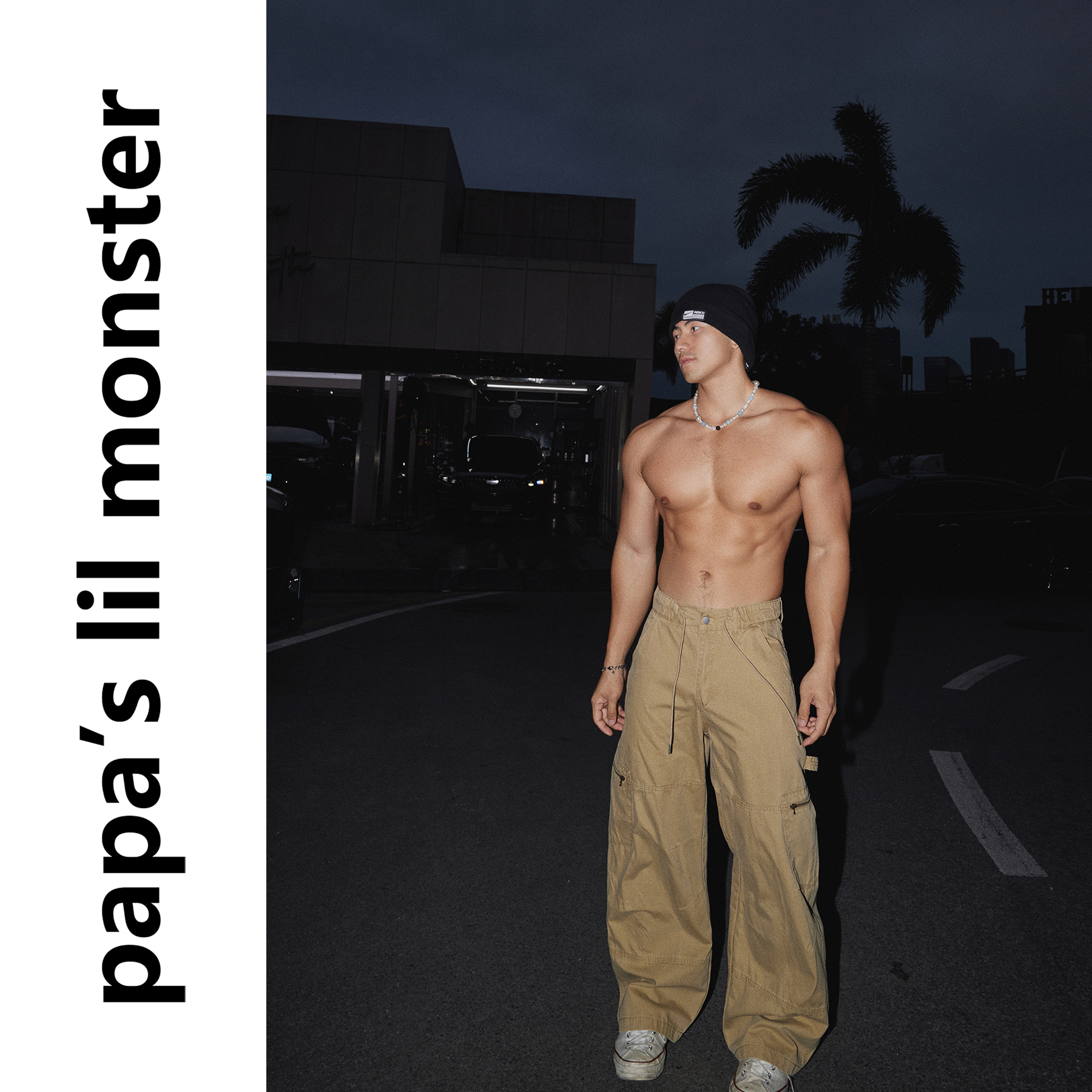 PAPASLILMONSTER【东部步行者】美式复古纯色工装休闲直筒长裤男