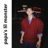 PAPASLILMONSTER 秋冬海妖风简约上衣 男 原创 套头深V领针织衫