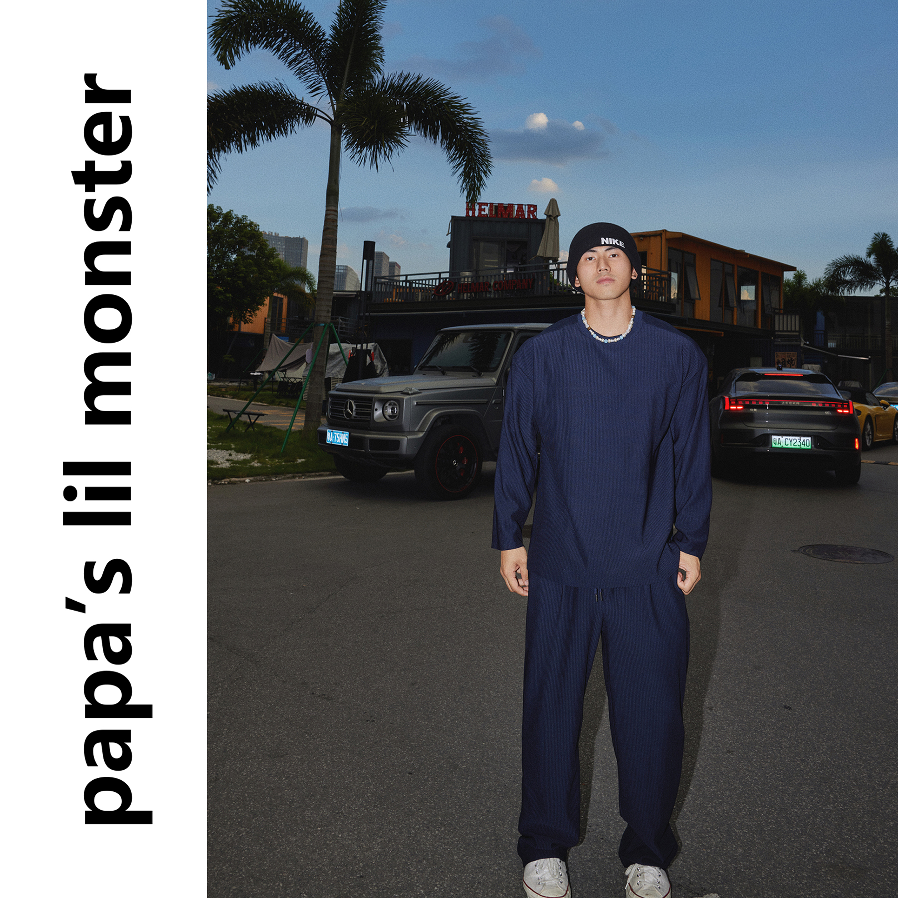 PAPASLILMONSTER【cleanfit简单出门系列 】质感上衣卫衣百搭长裤