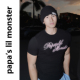 PAPASLILMONSTER T恤男紧身上衣 字母印花短袖 原创 26SS美式