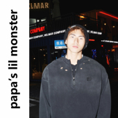 美式 lil monster水洗复古做旧半拉链卫衣男秋季 oversize破洞上衣