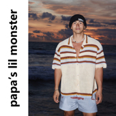 短袖 复古撞色条纹休闲针织衫 宽松上衣男 美式 PAPASLILMONSTER