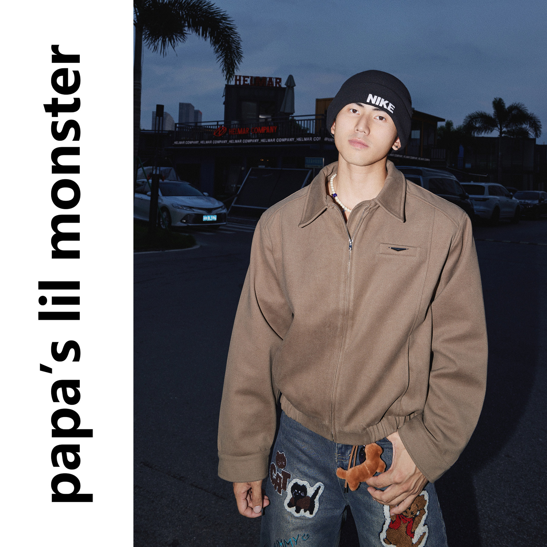 PAPASLILMONSTER【街头风范】美式复古做旧外套痞帅街头风夹克男,男装,夹克,淘宝优惠券,粉丝福利购,淘宝优惠卷