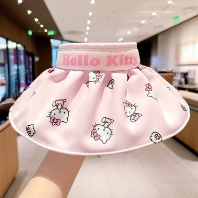 哈喽kt猫遮阳帽女童夏季防晒帽子