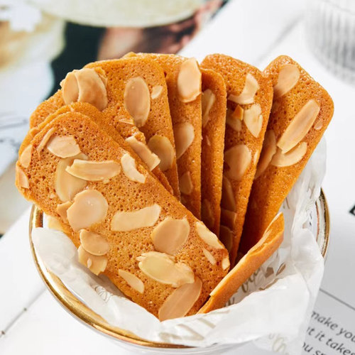 【香酥薄脆】旺通椰子脆饼扁桃仁脆片撒满坚果脆饼干网红休闲零食