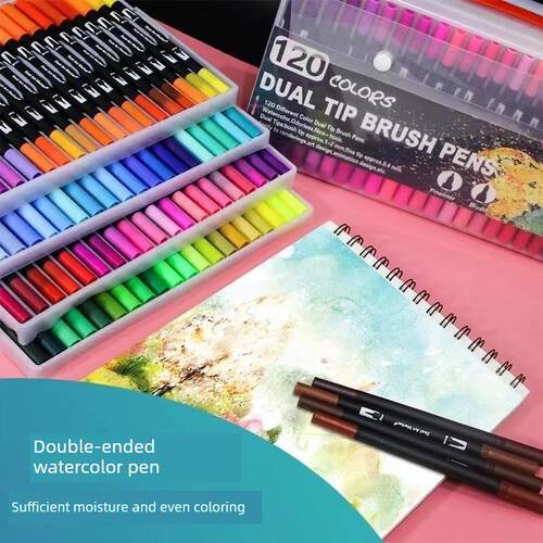 Waterborne double head marker Marker Marker marker水彩笔套装