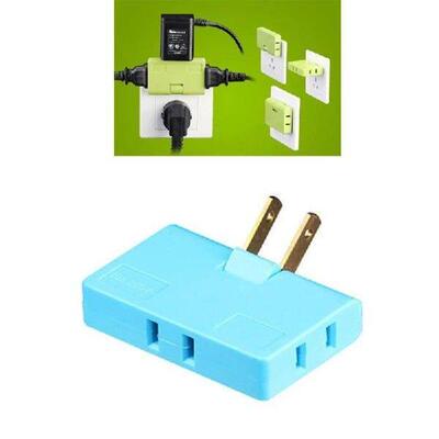 2-prong Rotatable Socket Converter 180 Degree Extension
