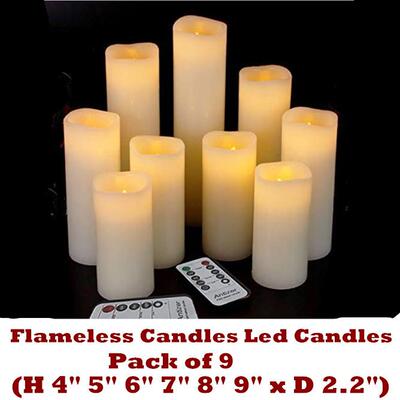 Flameless Candles Led Candles Pack Ivory Real Wax Battery