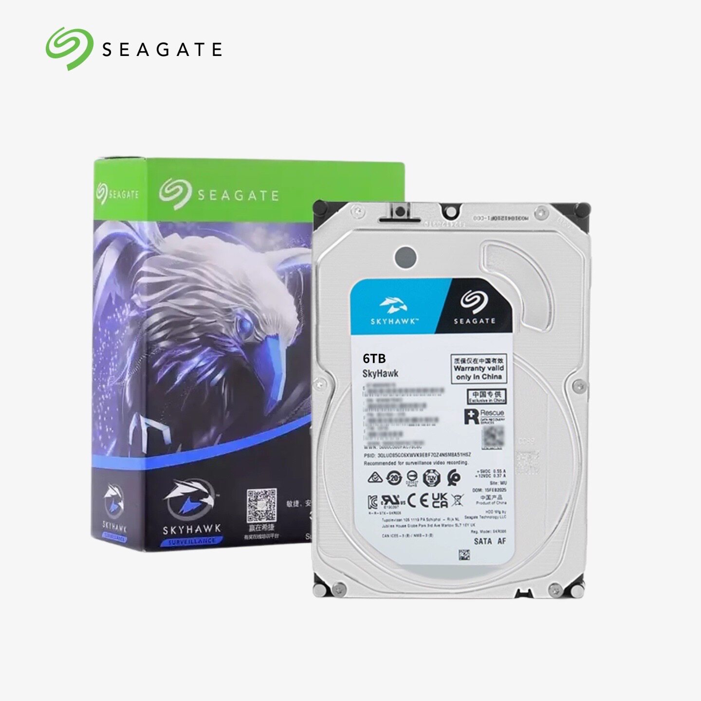 希捷酷鹰6TB5400转监控硬盘