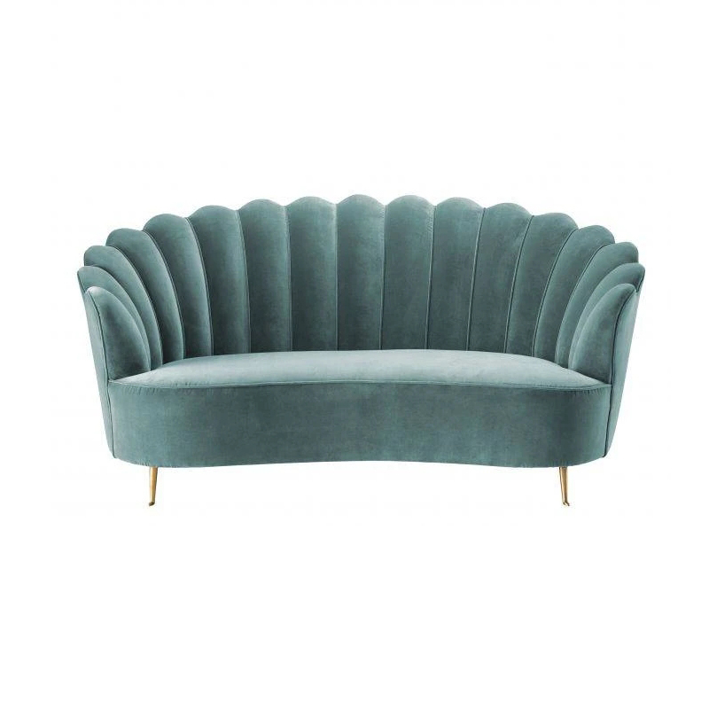 现货北欧时尚个性布艺沙发绒质轻奢后现代样板间抖音直播间家具