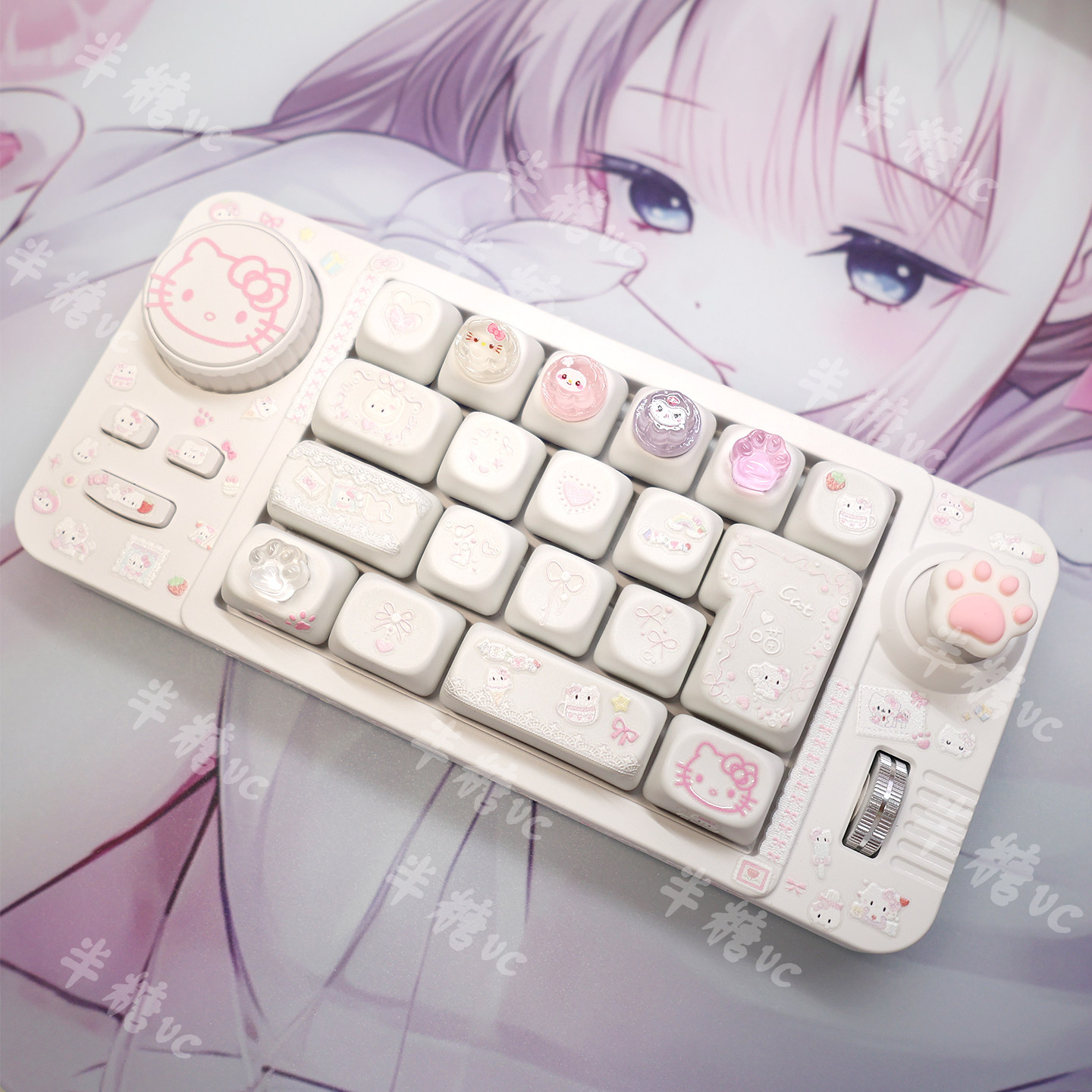 W911无线三模22键优动漫Ipad设计procreate办公CSP可用旋钮键盘