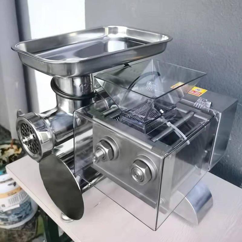 片商用绞肉机不锈QGP钢 绞切用碎肉机肉铺用全自动绞两肉切肉切丝