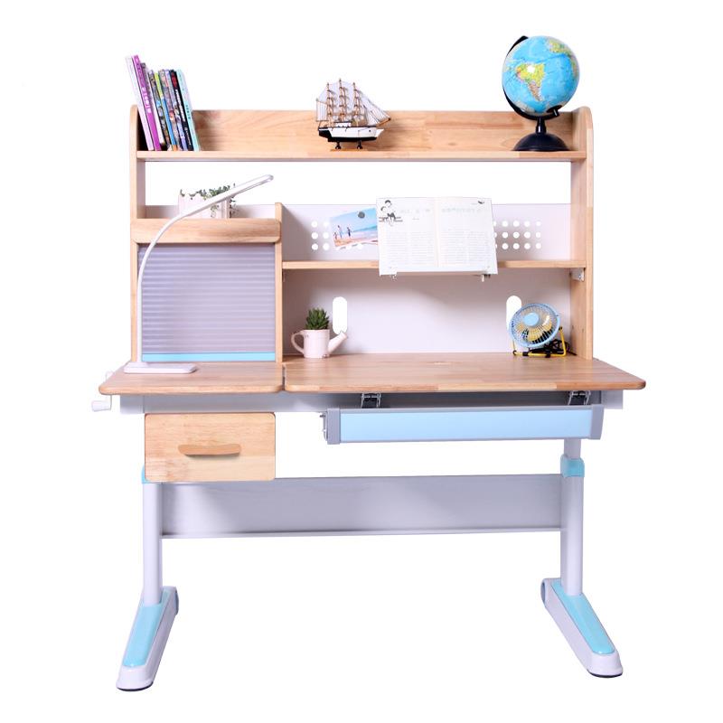儿童升降桌桌 实木学习节 可升UB-1021-降习学桌 坐姿调桌椅 橡木