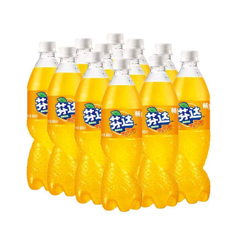可口可乐无糖橙味汽水680ml*12瓶