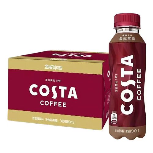 可口可乐Costa美式金妃拿铁300ml*15瓶整箱纯粹咖啡饮料