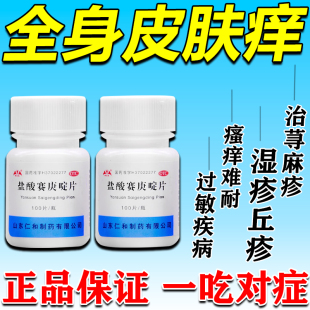 盐酸赛庚啶片治疗寻荨麻疹过敏止痒断特根专用效药全身瘙痒抗过敏