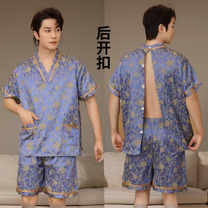 后开扣汗蒸服高档浴服男洗浴中心温泉澡堂足浴衣服情侣按摩桑拿服