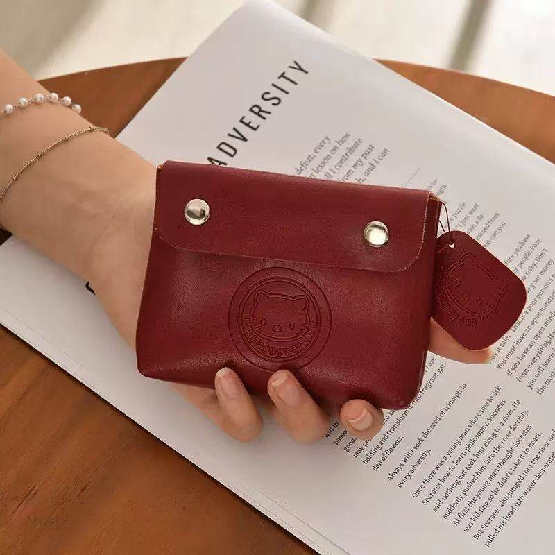 网红新款小众Kitty小钱包便携证件卡包复古软皮零钱包简约硬币包,箱包皮具/热销女包/男包,钱包,淘宝优惠券,粉丝福利购,淘宝优惠卷