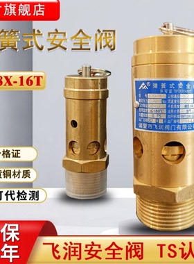 飞润A28X-16T空压机弹簧式安全阀全启式安全阀可调节安全阀泄压阀