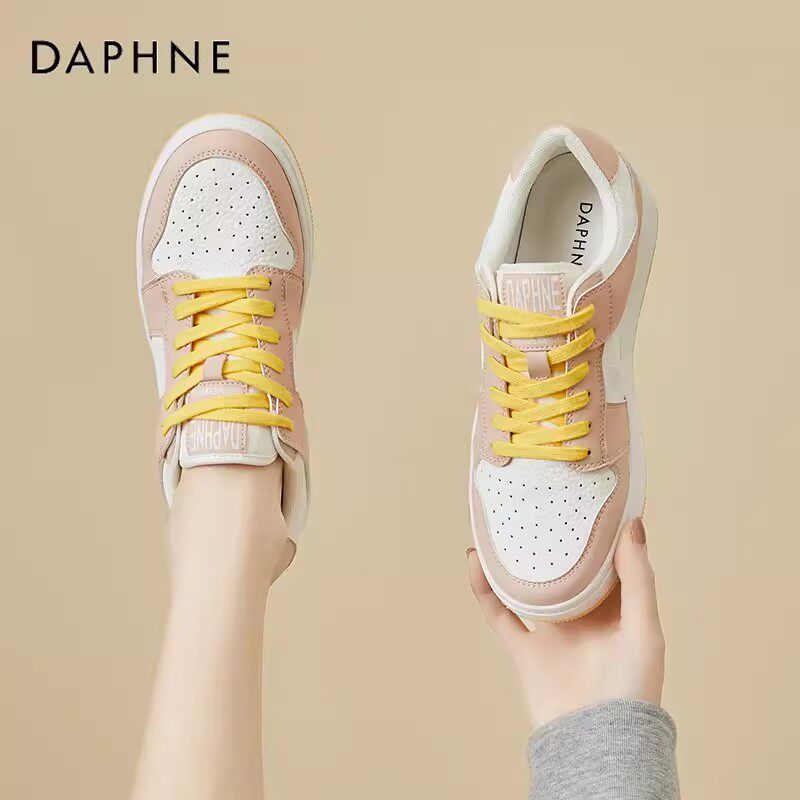达芙妮daphne~平底aj女鞋樱花粉休闲板鞋女春季2023新款原创小众