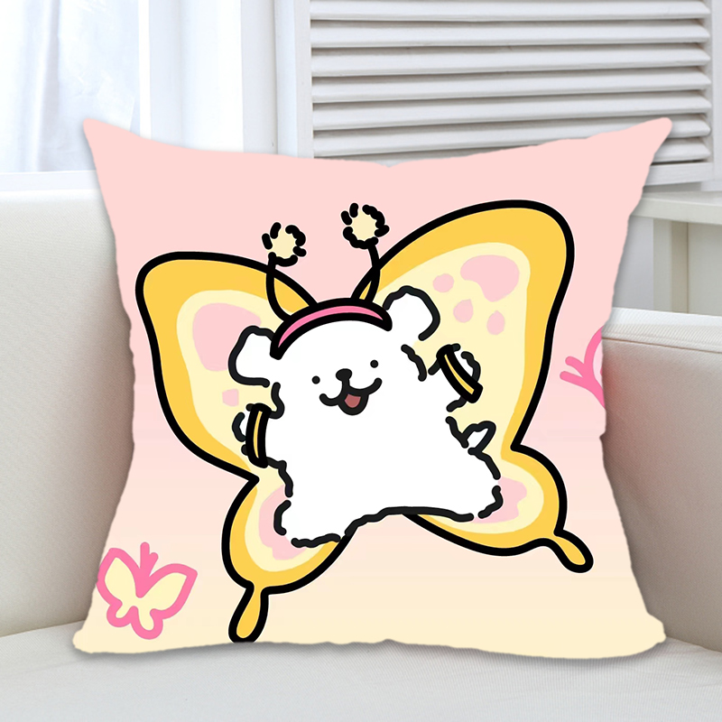 线条小狗枕头被子两用抱枕毛绒玩偶公仔周边可爱卡通儿童学生靠垫