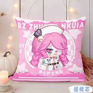 蛋仔惊魂夜周边黑拳瓦格纳娃娃抱枕双面定制蛋仔派对靠垫水鬼船长
