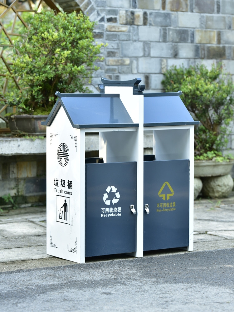 公园小区分类环保垃圾箱户外垃圾桶景区果皮箱创意环卫大号仿古