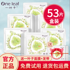 一叶子面膜补水保湿美白淡斑舒缓修护控油紧致多效可选男女正品
