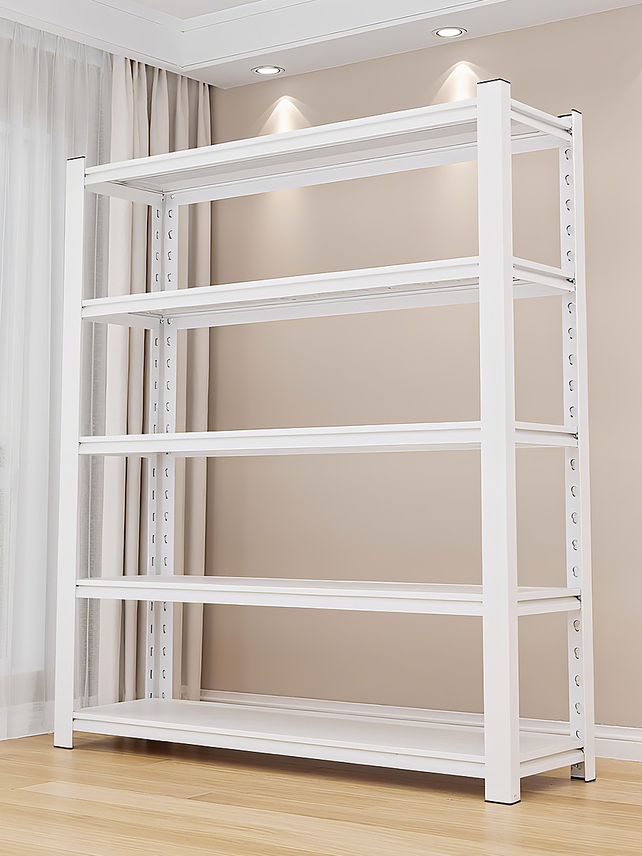 家用货架置物架落地多层储藏间阳台杂物快递收纳架钢制超市展示架