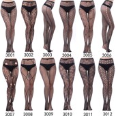 Sexy Weave Fishnet Womens Tights Jacquard Seamless Pantyhose