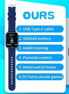 Kids Smart Watch HD TouchScreen Kids Watch with 26 Games Vid