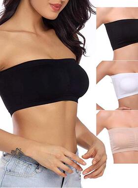Women Seamless Bandeau Strapless Bras Stretch Tube Top女抹胸