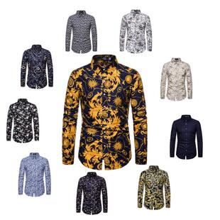 Mens Long Sleeve Shirts Slim fit Casual Shirt for Men 男衬衫