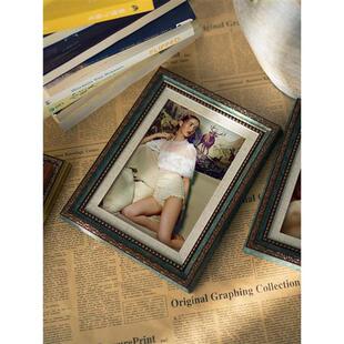 复古怀旧相框摆台5五6六7七8八10可洗照片A4寸挂墙油画框相片框架