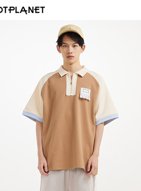 HOTPLANET短袖2025新款男女士夏天宽松重磅痞帅T恤320g翻领polo衫