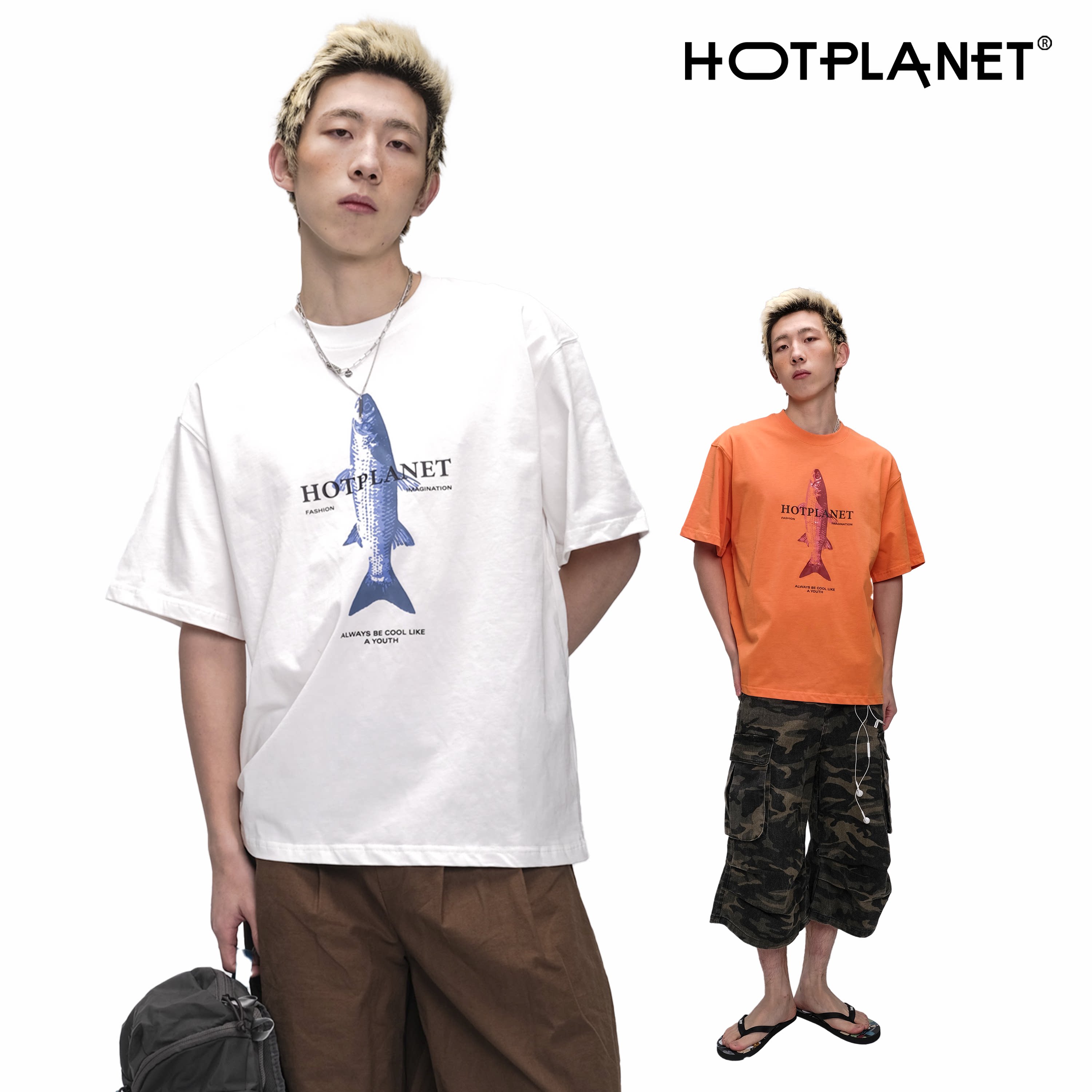 HOTPLANET短袖度假风纯棉刺绣T恤图片
