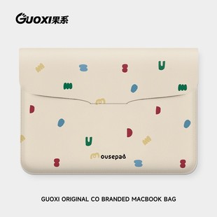 GUOXI趣味字母筆記本電腦包14寸女生IPAD內(nèi)膽包適用于聯(lián)想air蘋果mac筆記本華為15保護(hù)套惠普小米平板收納包