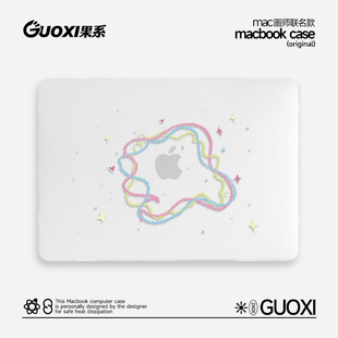 14寸macbook套air13笔记本mac电脑轻薄13.3透明保护套 GUOXI创意插画透彩壳适用苹果macbookpro保护壳2023新款