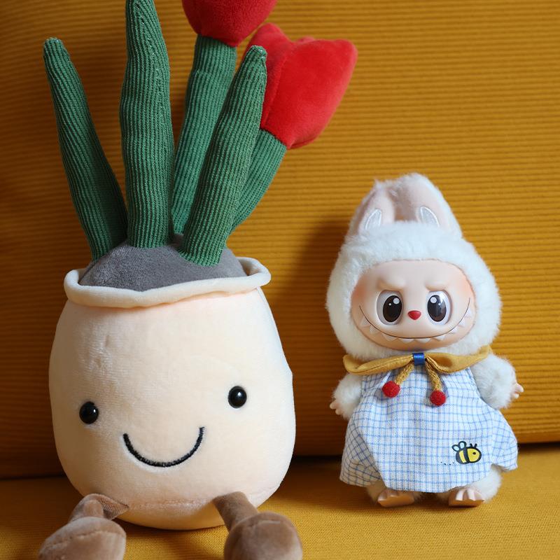 labubu娃衣小蜜蜂花苞裙子套装
